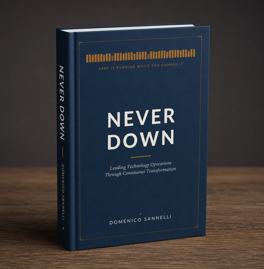 Never Down book cover — Domenico Sannelli